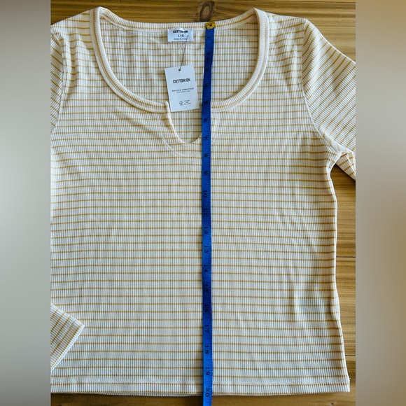 NEW Cotton On Willa Waffle Long Sleeve Top Women’s Henley Size Large NWT - Picture 9 of 16